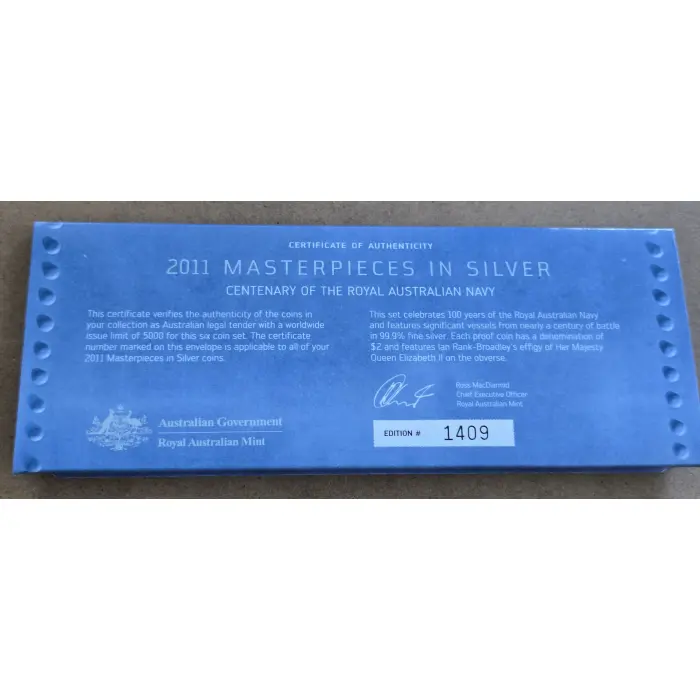 2011 Masterpieces in Silver- Centenary of the Royal Australian Navy