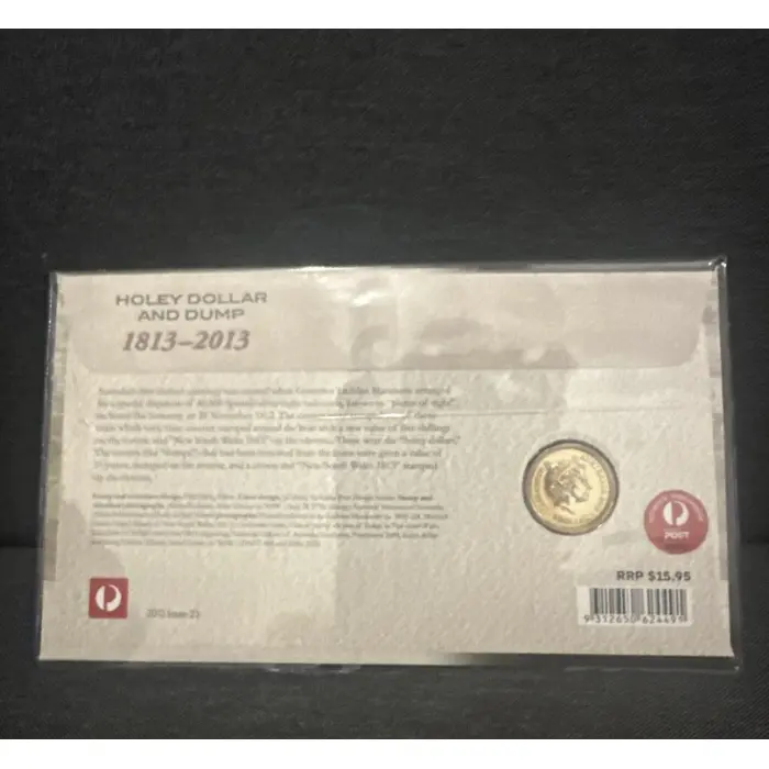 2013 Australia PNC Holey Dollar And Dump 1813-2013 & UNC $1 Coin & Stamp