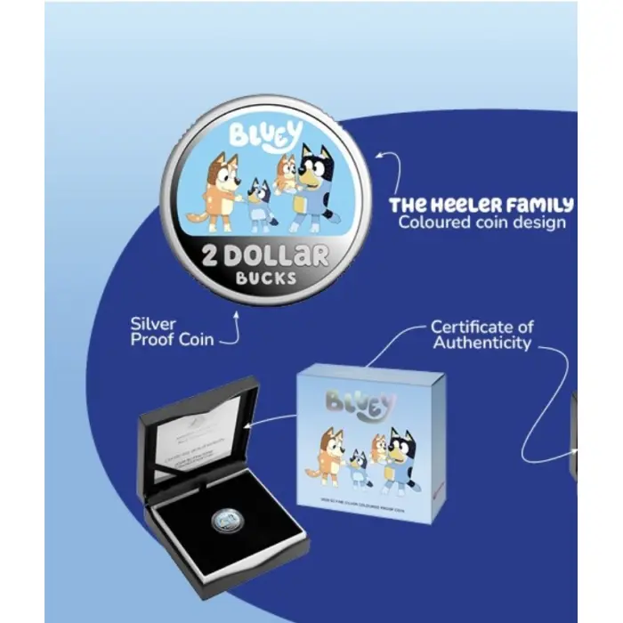 2026 $2 Bluey Silver Proof coin!