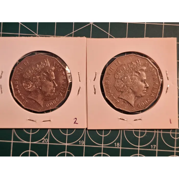 2000 incused millennium 50 cent 