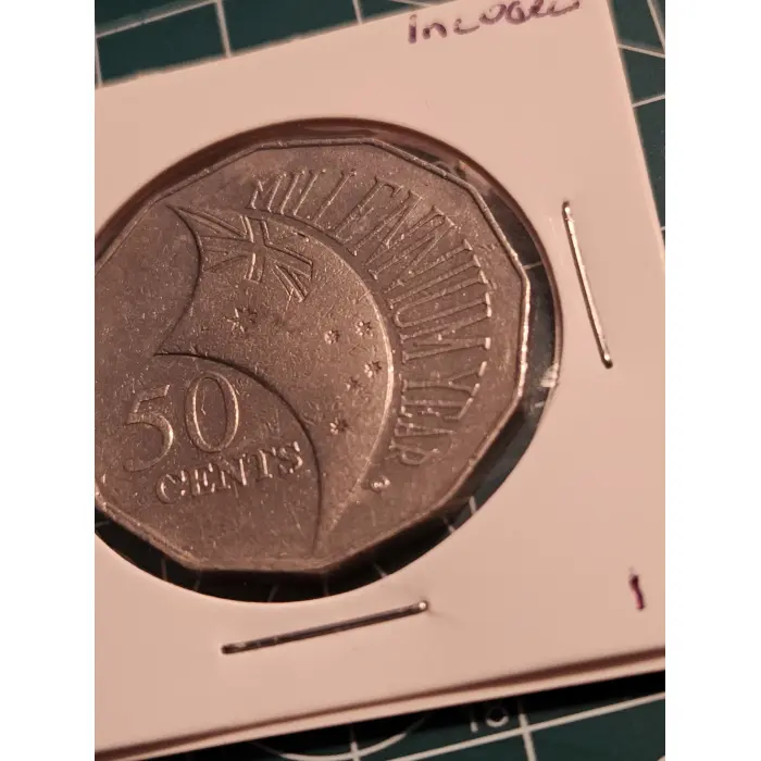 2000 incused millennium 50 cent 