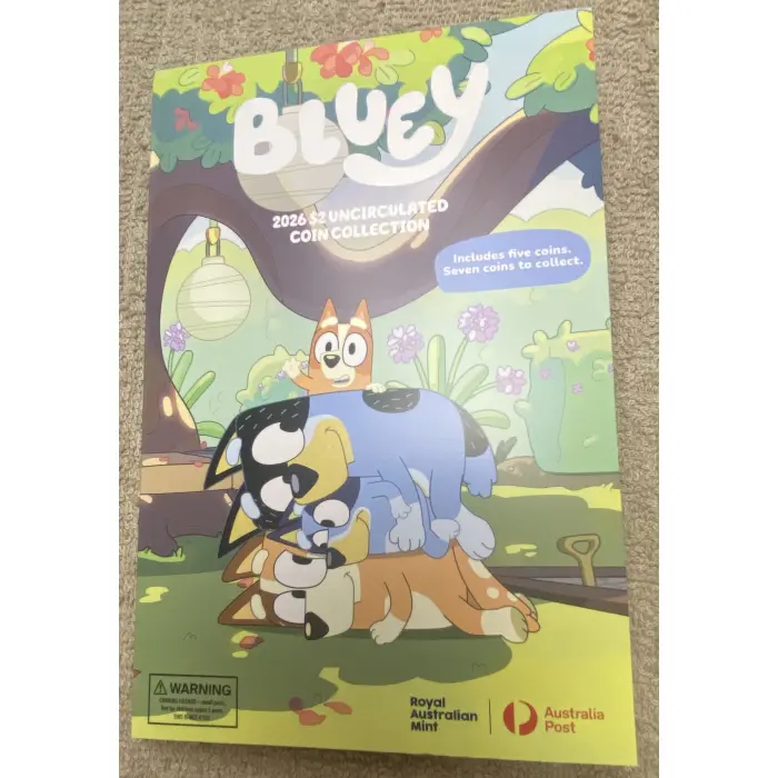 2026 Bluey $2 7 coin set in presentation folder 