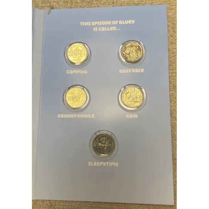 2026 Bluey $2 7 coin set in presentation folder 