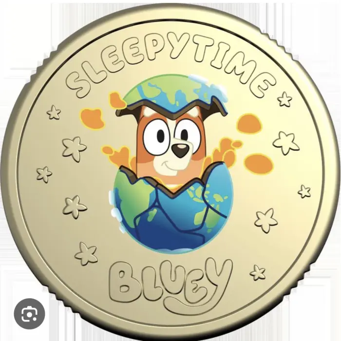 Bluey - Coloured Sleepytime - 2026 $2 Dollar Bucks Coin UNC