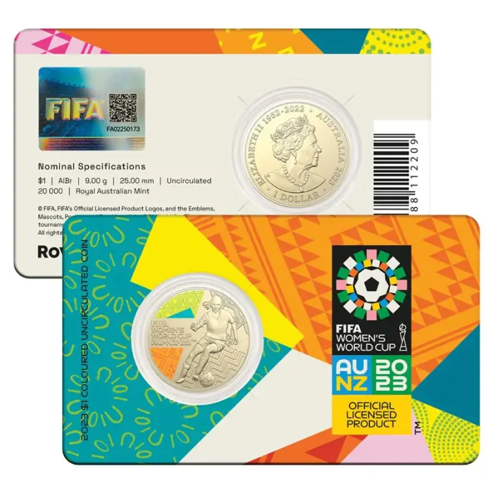 $1 2023 FIFA Women's World Cup™ Coloured UNC collectors coin