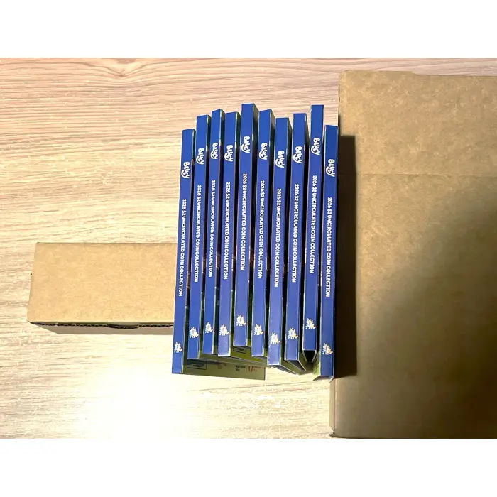 🔥 Bluey 2026  Box of 10 SEALED tubes and folders. AS-IS refill from post office