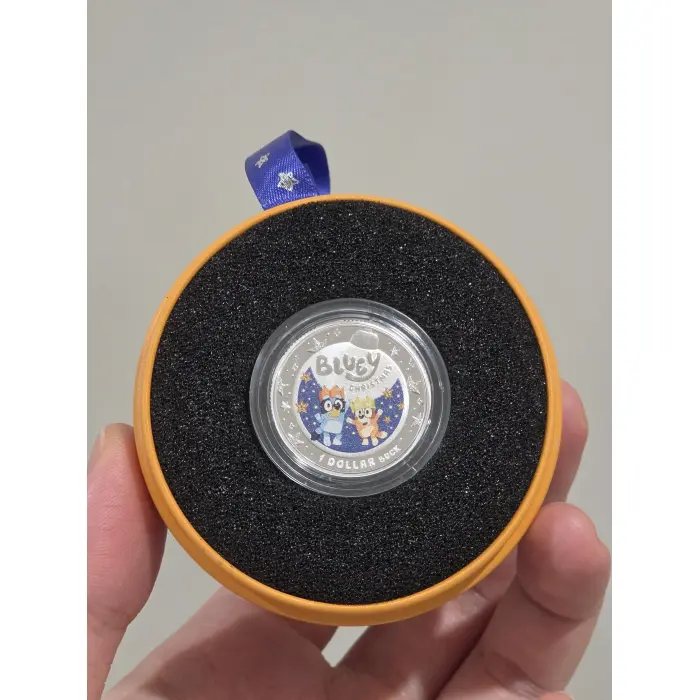 2025 UNC Bluey $1 Coloured Fine Silver Proof Coin Royal Australian Mint 