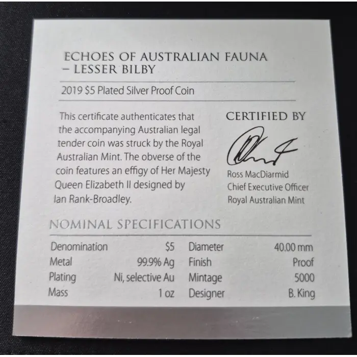 2019 Echoes of Australia Lesser Bilby