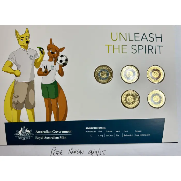 2020 Commonwealth Games 5 coin collection set 