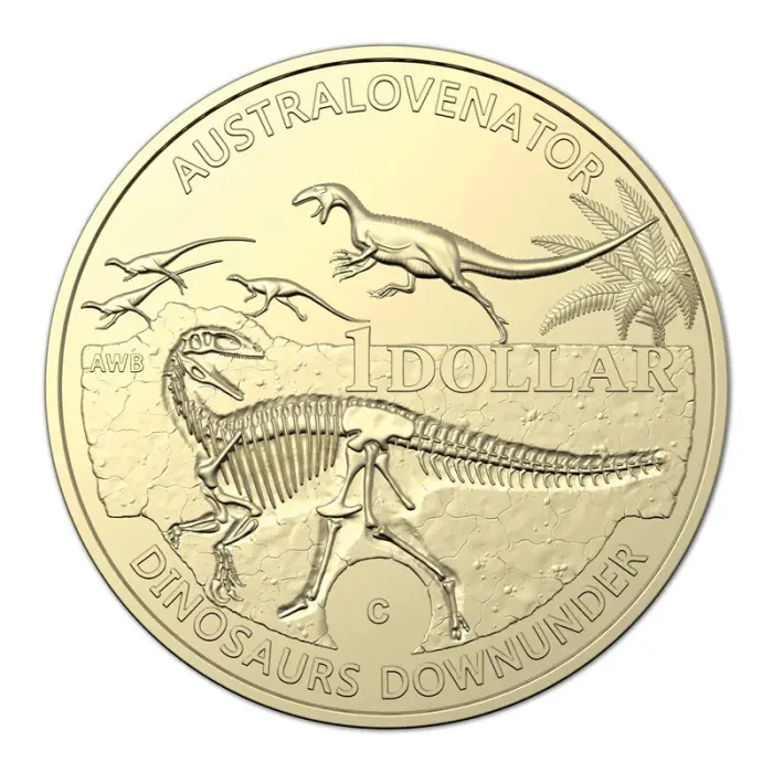 $1 2022 Dinosaurs Down Under 'C' Mintmark UNC - Set Of 5 collectable coins