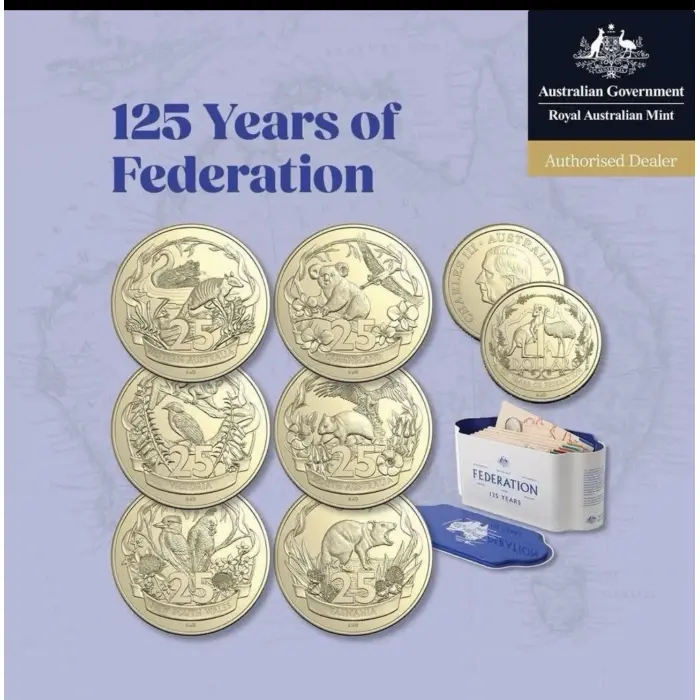 2026 Seven-Coin Uncirculated Collection - 125 Years of Federation