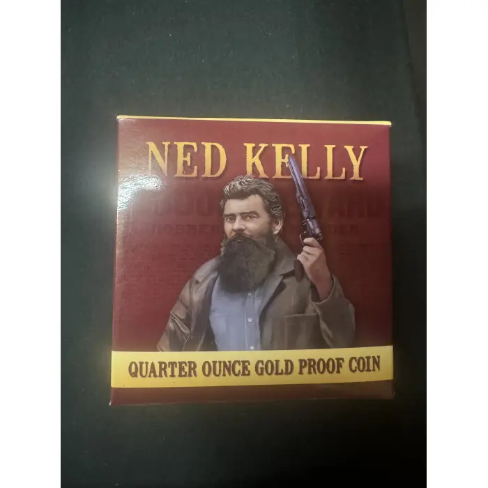 Tuvalu 2010 Gold 1/4 Ounce Coloured Proof Coin Ned Kelly