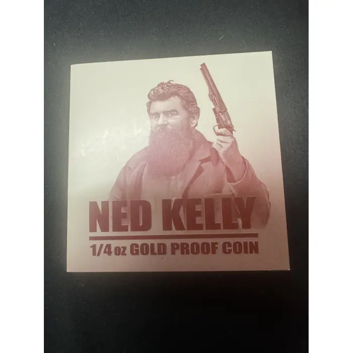 Tuvalu 2010 Gold 1/4 Ounce Coloured Proof Coin Ned Kelly