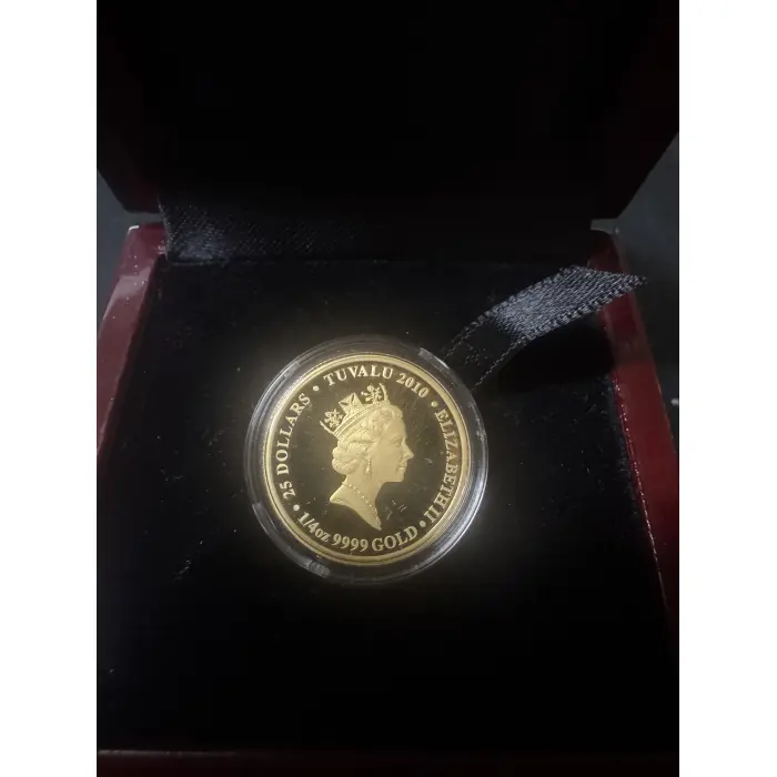 Tuvalu 2010 Gold 1/4 Ounce Coloured Proof Coin Ned Kelly