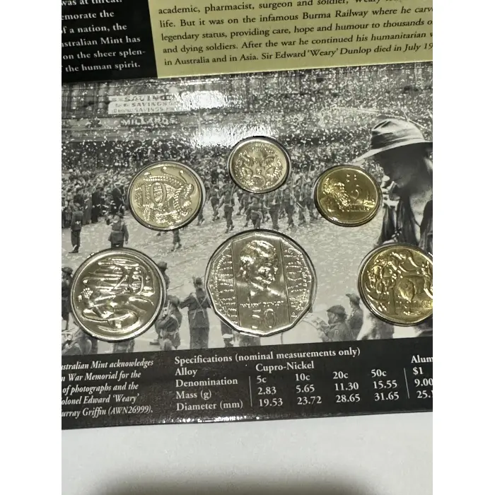 1995 Weary Dunlop uncirculated coin set