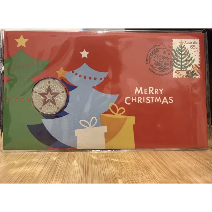 2023 Australia PNC - Merry Christmas - RAM 50c Coloured Coin