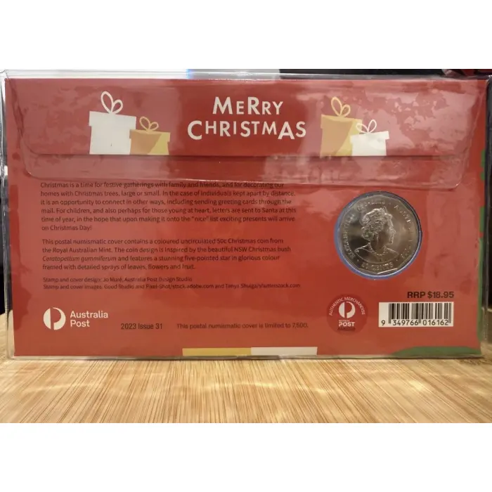 2023 Australia PNC - Merry Christmas - RAM 50c Coloured Coin