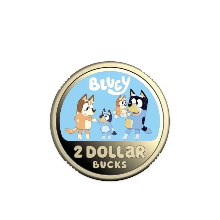 2026 Bluey $2 Coloured AlBr Proof Coin 10,500 mintage