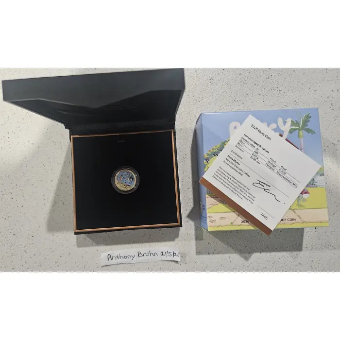 2026 Bluey $2 Coloured AlBr Proof Coin - Limited to 10,500 minted!