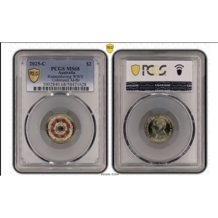 2025 $2 C Mintmark Remembering WWII Coin PCGS MS68