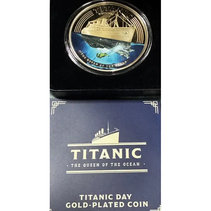  2026 Titanic Super Size Gold Plated Coin - Limited Mintage of only  2026