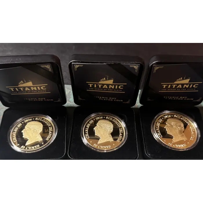  2026 Titanic Super Size Gold Plated Coin - Limited Mintage of only  2026