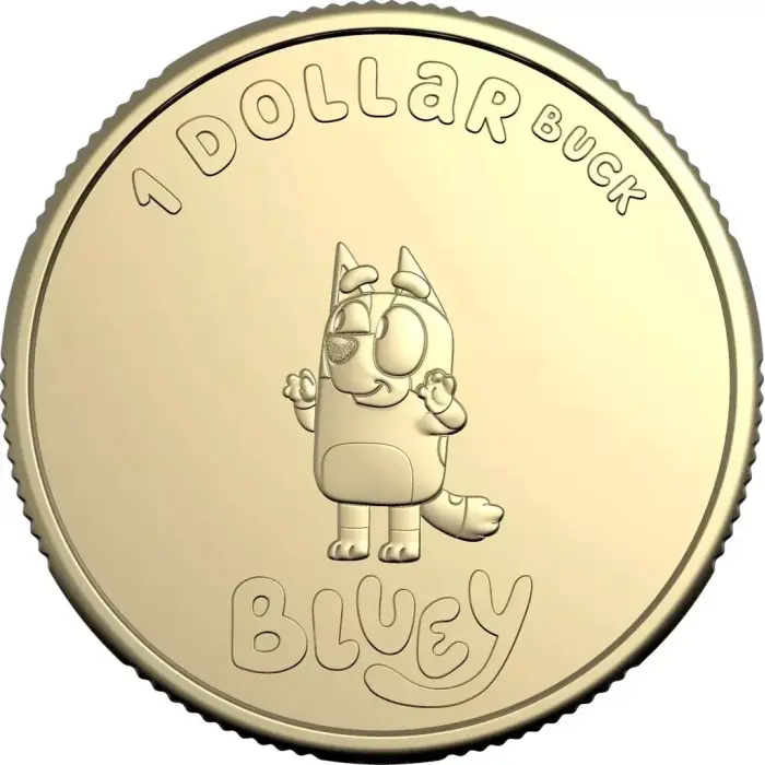 Bingo Buck 2024 One Dollar Coin Dollarbuck Bluey Show $1 Australia - New UNC