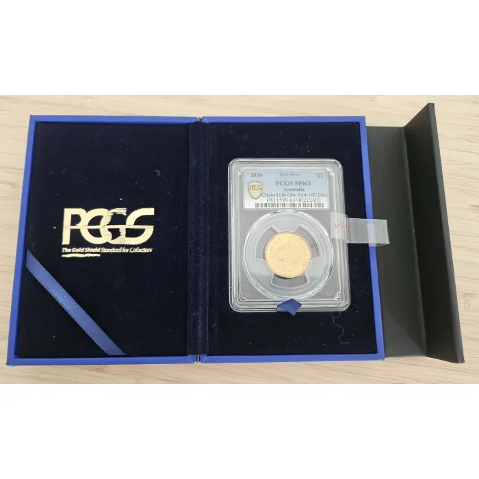 2020 $1 Double Mint Error Coin Graded PCGS MS63 Mule + Clashed Die