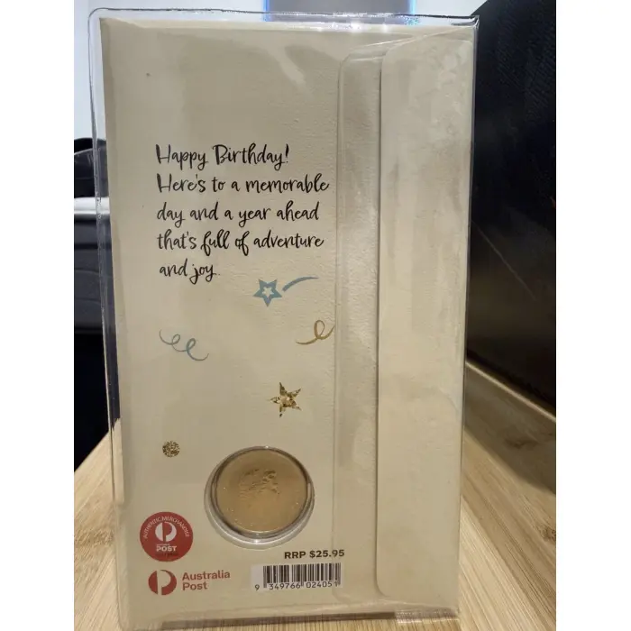 2024 Australia PNC Happy Birthday Coloured $1 Dollar Coin and Stamps