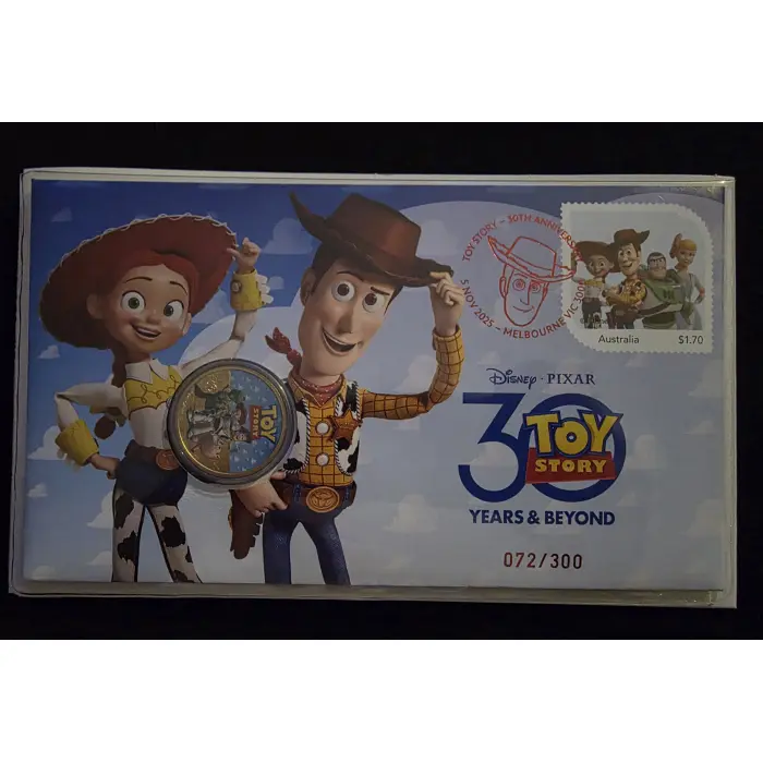 🤠🎬 **2025 $1 Toy Story “30 Years & Beyond” Limited Edition PNC – No. 072/300**