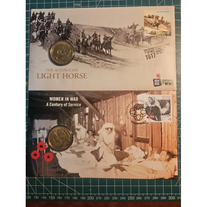 Bundle of 10 war/remembrance themed pnc's 