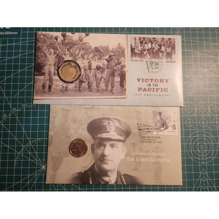 Bundle of 10 war/remembrance themed pnc's 