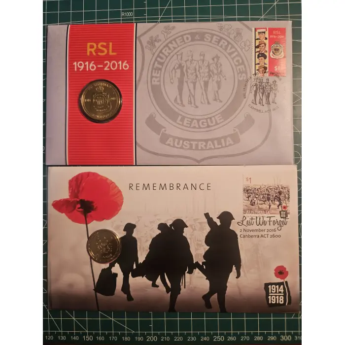 Bundle of 10 war/remembrance themed pnc's 