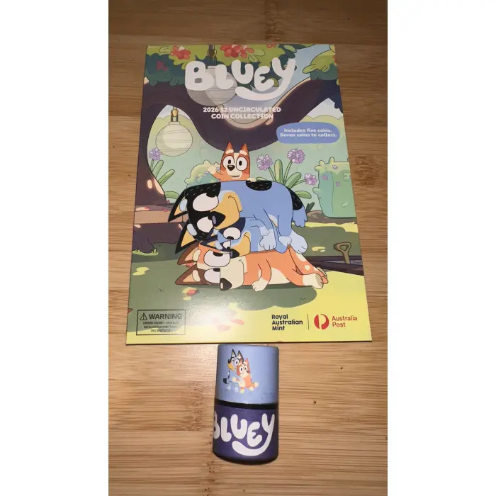 2026 $2 Bluey SEALED Tube and Folder Coin Set *INCLUDES TILL COINS*