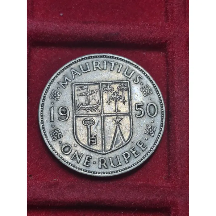 1950 ONE RUPEE MAURITIUS 🇲🇺 