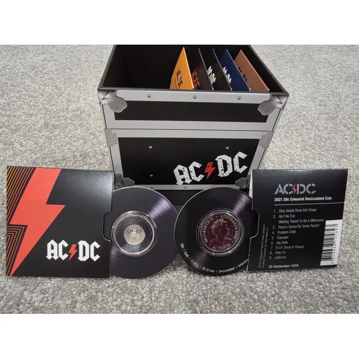 AC/DC 2020/21 Seven coin 20c unc COLLECTORS SET