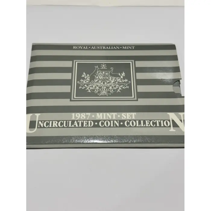 1987 uncirculated mint coin set seven coins