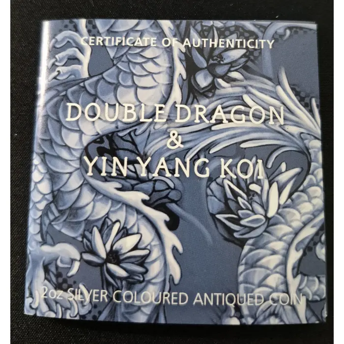 2021 Double Dragon and Yin Yang Koi 2oz