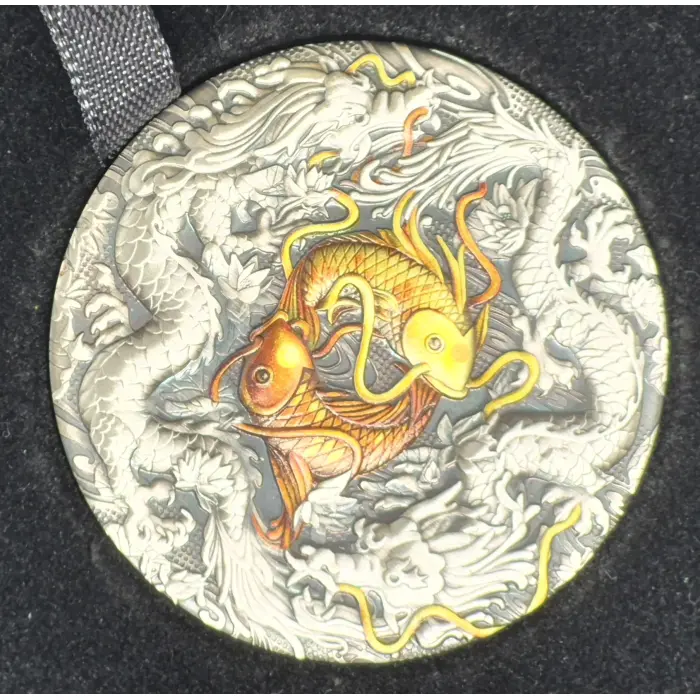 2021 Double Dragon and Yin Yang Koi 2oz