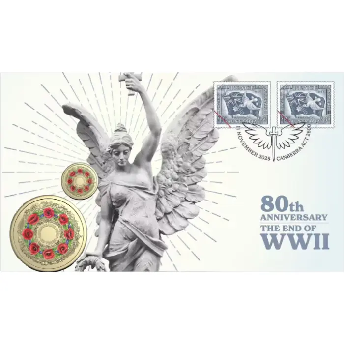2025 80th Anniversary of WWII Poppy Wreath PNC
