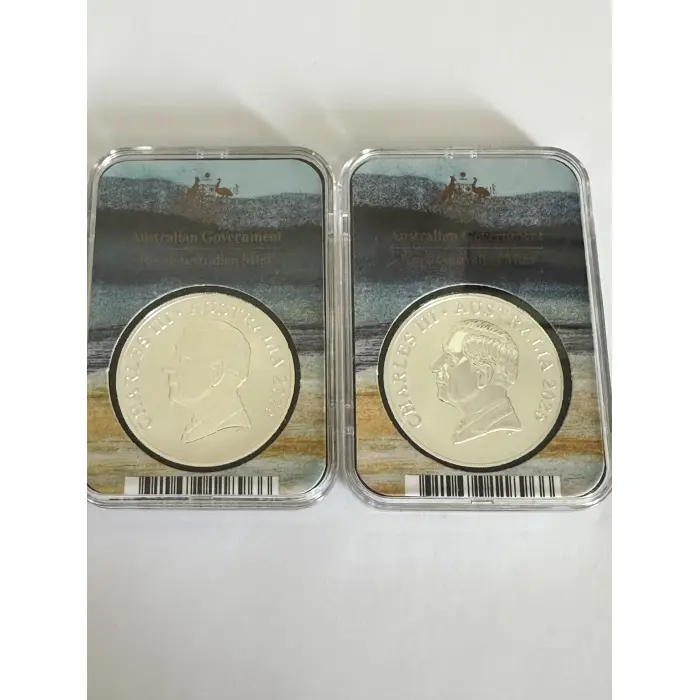 2025 Kangaroo Frosted Silver in capsule x2