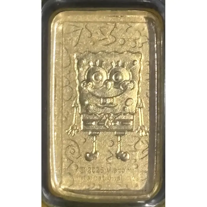 SPONGEBOB  SQUAREPANTS 1st and 2nd EDITION 1 gram 99.99% pure GOLD BARS 