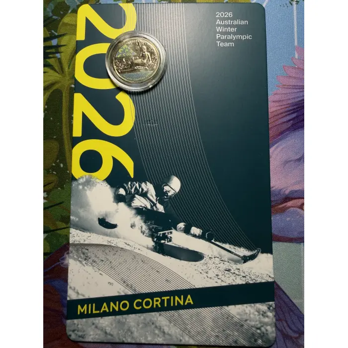 2026 Australian Winter Paralympic Team $1 Coloured Coin Card
