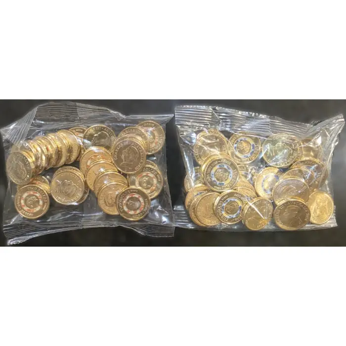 2026 $2 Bingo & Bluey Pair Of UNC RAM Mint Bags (50x $2 coins total)