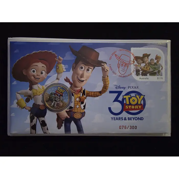 🤠🎬 **2025 $1 Toy Story “30 Years & Beyond” Limited Edition PNC – No. 076/300**