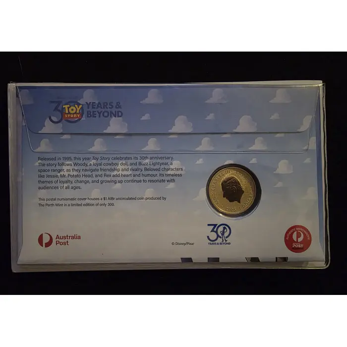 🤠🎬 **2025 $1 Toy Story “30 Years & Beyond” Limited Edition PNC – No. 076/300**