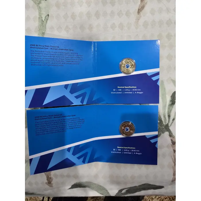 Women's Australian Open $2 Coins 