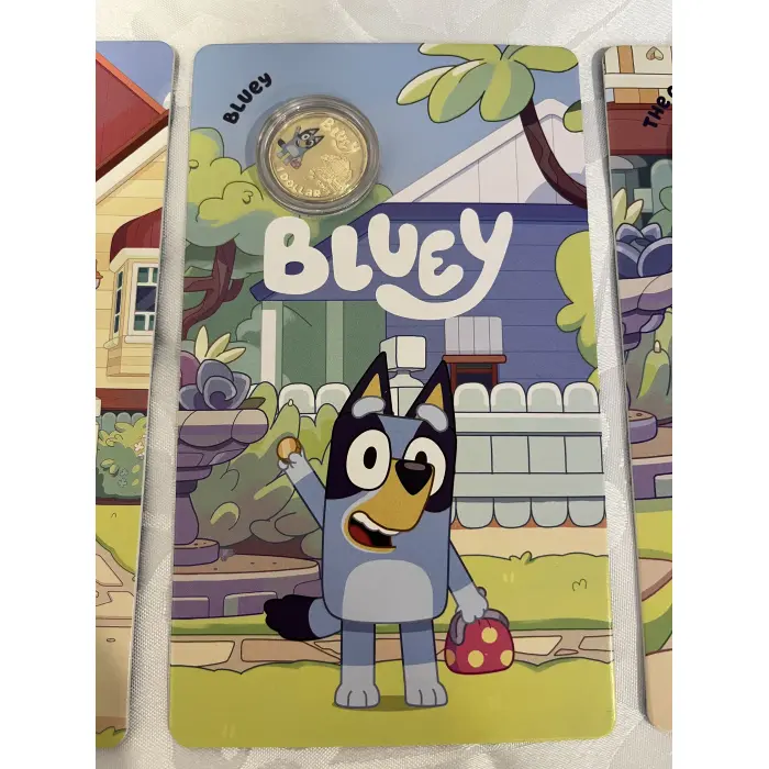 Bluey dollarbucks 2024 $1 coloured 3 coin collection 