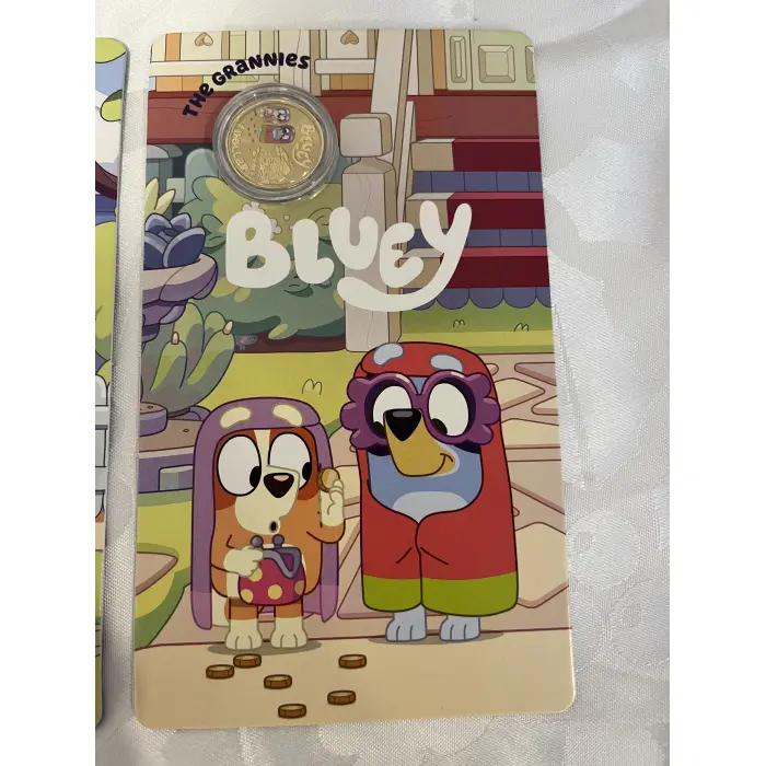 Bluey dollarbucks 2024 $1 coloured 3 coin collection 