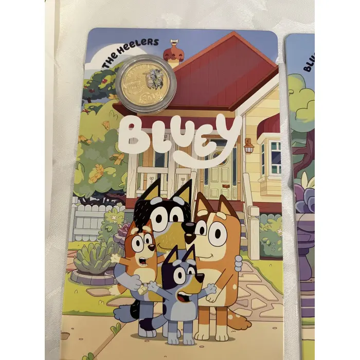 Bluey dollarbucks 2024 $1 coloured 3 coin collection 